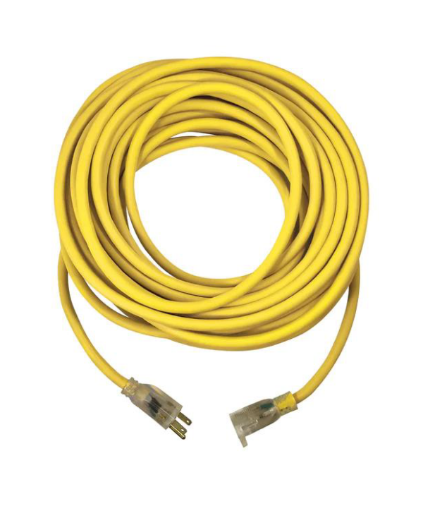 Outdoor Extension Cord – 3 Conductor, 300 Volt SJTW Cord with Lighted End